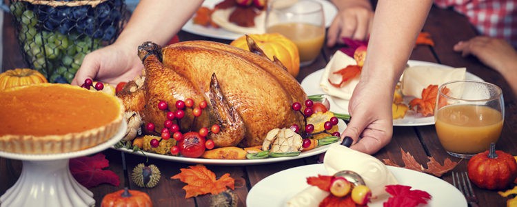 La comida de Acción de Gracias es el acto central de la festividad