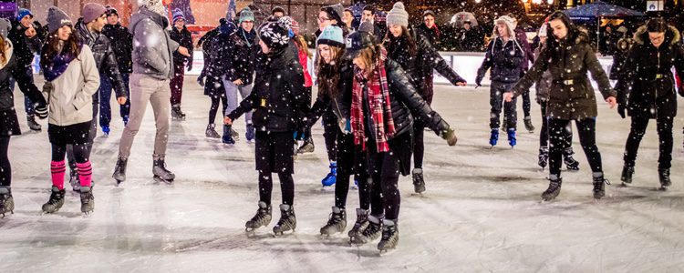 Puedes disfrutar de deportes de invierno en la pista de hielo