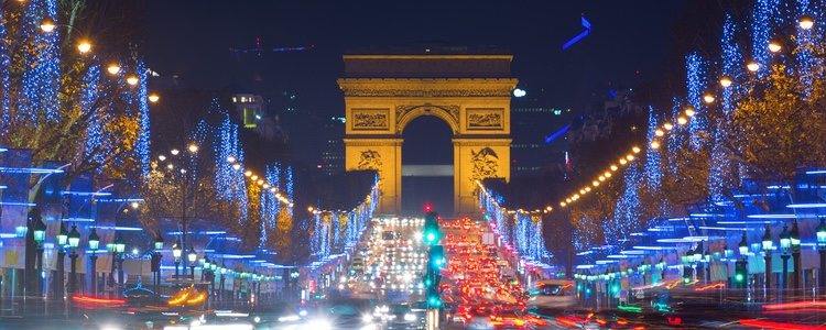 La Avenida de los Champs-Elysées en Navidad