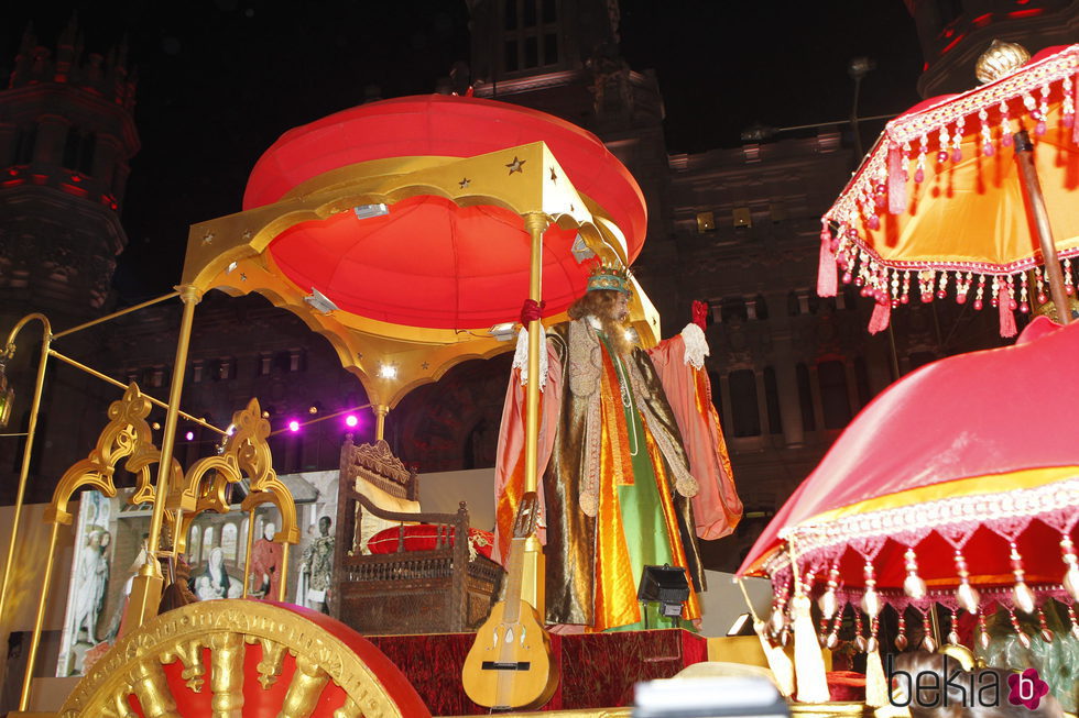 El Rey Gaspar en la Cabalgata de Reyes de Madrid 2015