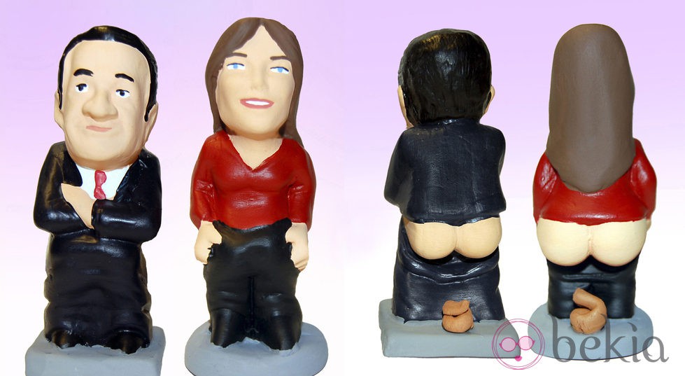 Caganers de Nicolas Sarkozy y Carla Bruni