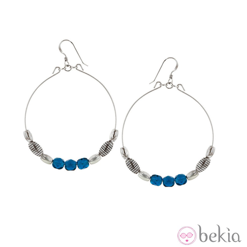 Par de pendientes plateados con bolitas azules para navidad 2012 de Alex and Ani