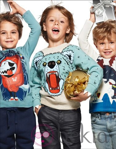 Jerséis con motivos de navidad, en moda infantil, de la nueva campaña navideña 2014 de H&M