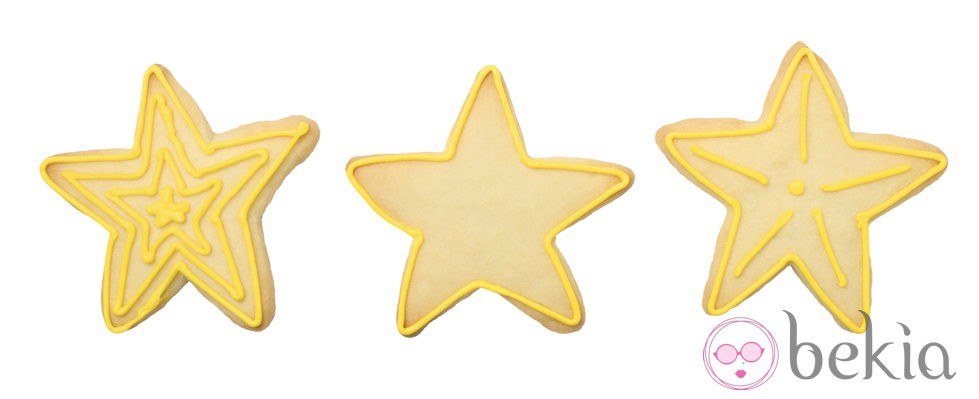 Galletas de mantequilla convertidas en estrellas de Navidad