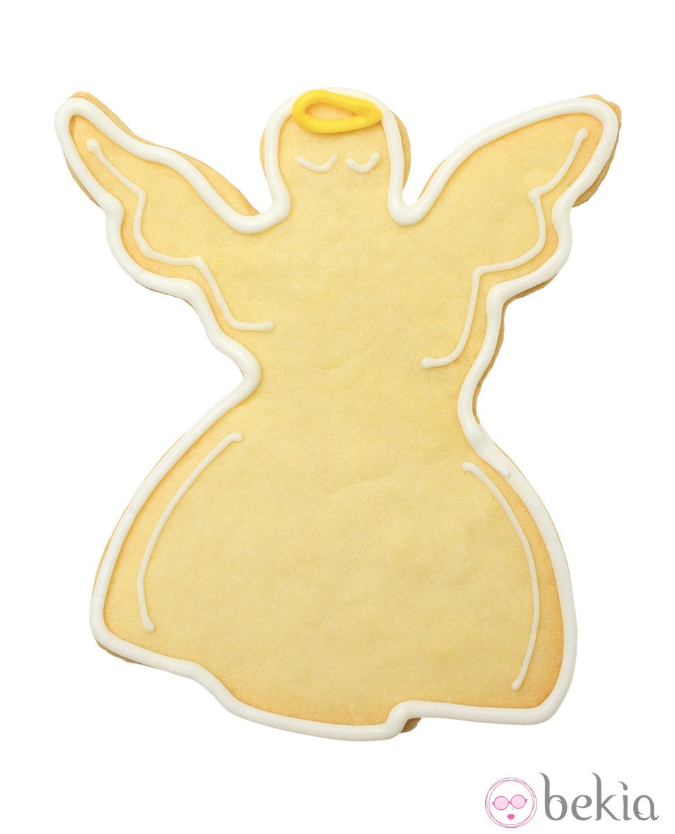 Galleta de mantequilla convertida en un ángel de Navidad