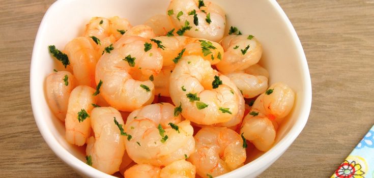 Gambas al ajillo con un toque de perejil