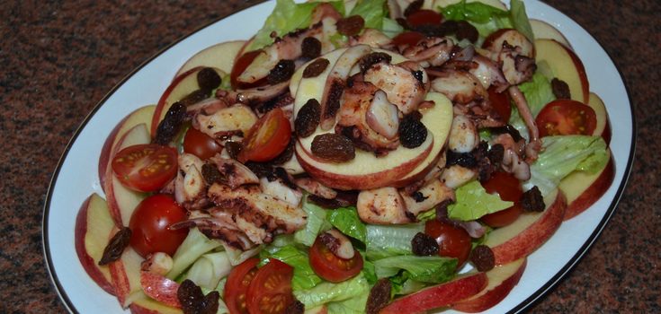 Ensalada de pulpo y manzana